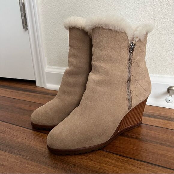 MICHAEL KORS Whitaker Wedge Dark Khaki 7.5 - Picture 2 of 9